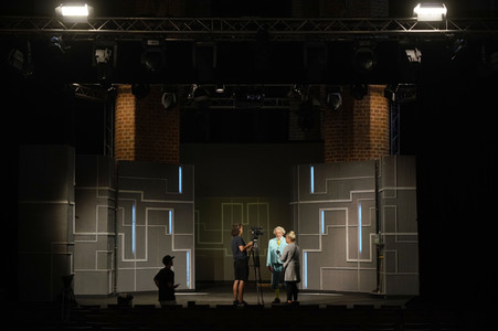 Theaterprobe 'Gottes Lebenslauf' in Dessau