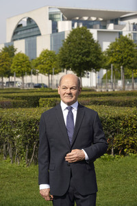 Enthüllung der Wachsfigur von Olaf Scholz in Berlin