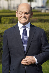 Enthüllung der Wachsfigur von Olaf Scholz in Berlin
