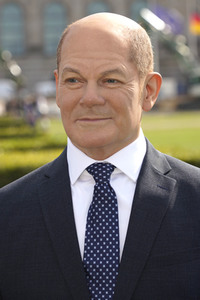 Enthüllung der Wachsfigur von Olaf Scholz in Berlin