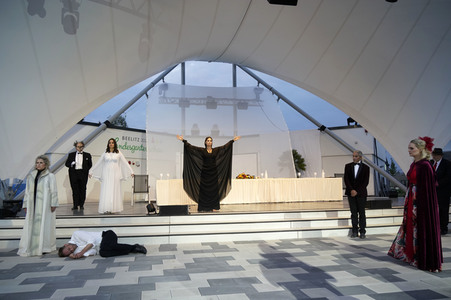 Theaterprobe 'Jedermann' in Beelitz