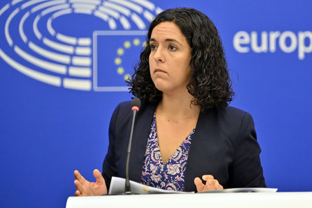 Pressebriefing der Fraktion Die Linke im EU-Parlament in Straßburg