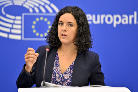 Pressebriefing der Fraktion Die Linke im EU-Parlament in Straßburg