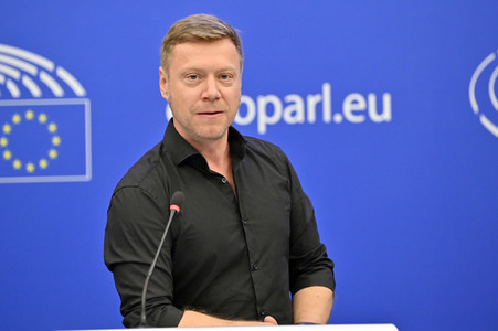 Pressebriefing der Fraktion Die Linke im EU-Parlament in Straßburg