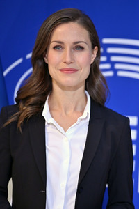 Fototermin mit Sanna Marin im EU-Parlament in Straßburg