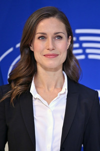 Fototermin mit Sanna Marin im EU-Parlament in Straßburg