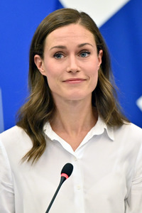 Pressekonferenz mit Sanna Marin und Roberta Metsola im EU-Parlament in Straßburg