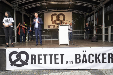 Demonstration des Bäckerhandwerks in Hannover