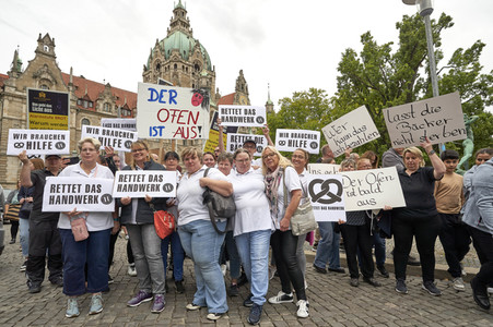 Demonstration des Bäckerhandwerks in Hannover