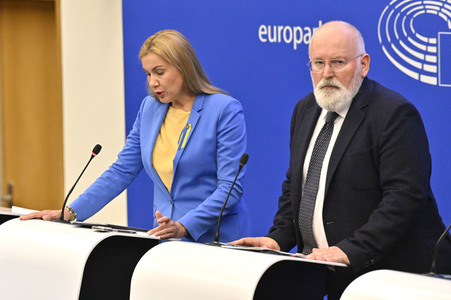 Pressekonferenz zu erneuerbaren Energien im EU-Parlament in Straßburg