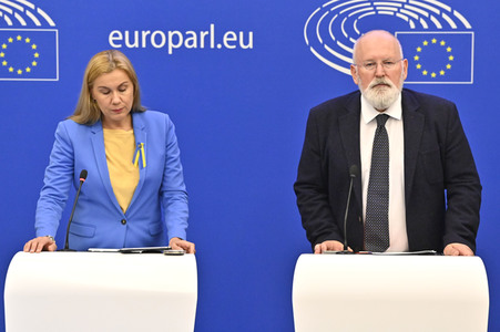 Pressekonferenz zu erneuerbaren Energien im EU-Parlament in Straßburg