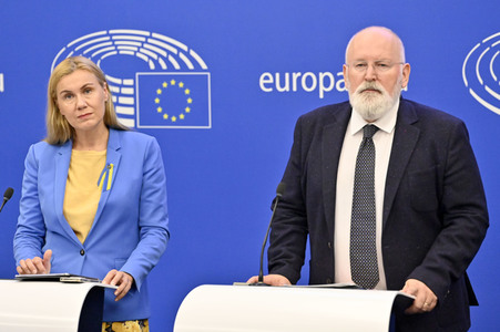 Pressekonferenz zu erneuerbaren Energien im EU-Parlament in Straßburg