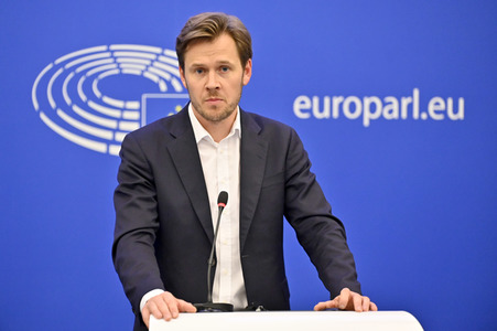 Pressekonferenz zu der Überarbeitung der Energieeffizienzrichtlinie im EU-Parlament in Straßburg