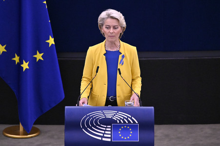 Rede von Ursula von der Leyen zu Lage der EU im EU-Parlament in Straßburg