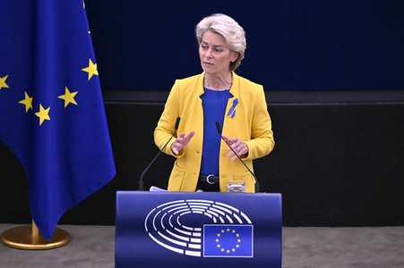 Rede von Ursula von der Leyen zu Lage der EU im EU-Parlament in Straßburg