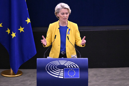 Rede von Ursula von der Leyen zu Lage der EU im EU-Parlament in Straßburg