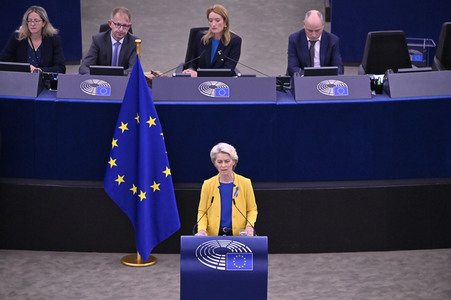 Rede von Ursula von der Leyen zu Lage der EU im EU-Parlament in Straßburg