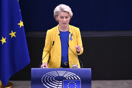 Rede von Ursula von der Leyen zu Lage der EU im EU-Parlament in Straßburg