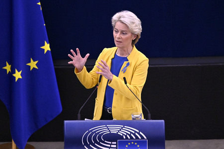 Rede von Ursula von der Leyen zu Lage der EU im EU-Parlament in Straßburg