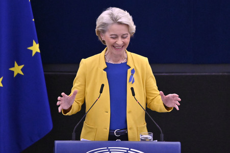 Rede von Ursula von der Leyen zu Lage der EU im EU-Parlament in Straßburg