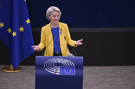 Rede von Ursula von der Leyen zu Lage der EU im EU-Parlament in Straßburg