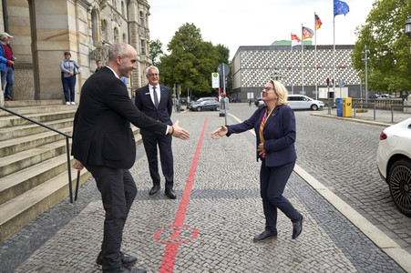 Pressetermin mit Svenja Schulze und Belit Onay in Hannover