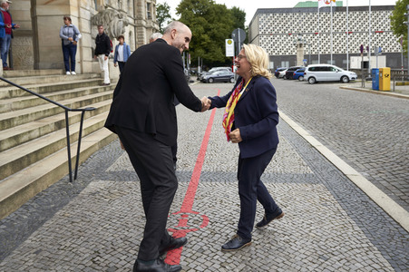 Pressetermin mit Svenja Schulze und Belit Onay in Hannover