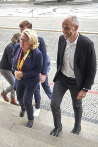Pressetermin mit Svenja Schulze und Belit Onay in Hannover