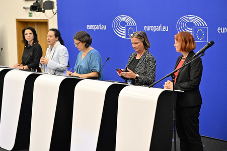 Pressekonferenz zum Verhalten Ungarns im EU-Parlament in Straßburg