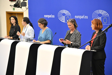 Pressekonferenz zum Verhalten Ungarns im EU-Parlament in Straßburg