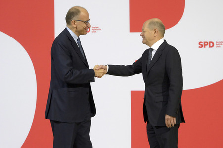 Bildtermin mit Olaf Scholz und Enrico Letta in Berlin