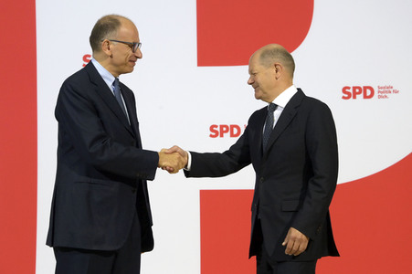 Bildtermin mit Olaf Scholz und Enrico Letta in Berlin