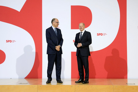 Bildtermin mit Olaf Scholz und Enrico Letta in Berlin