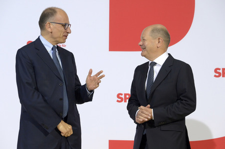 Bildtermin mit Olaf Scholz und Enrico Letta in Berlin