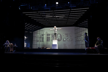 Theaterprobe 'Münchhausen - Freuds letzte Reise' in Berlin