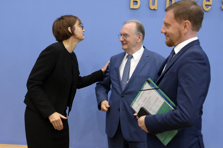 Bundespressekonferenz Großforschungszentren in der Lausitz in Berlin