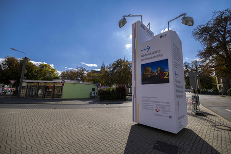 Aufbau für den Tag der Deutschen Einheit 2022 in Erfurt