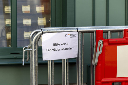 Aufbau für den Tag der Deutschen Einheit 2022 in Erfurt