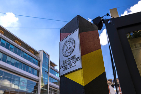 Aufbau für den Tag der Deutschen Einheit 2022 in Erfurt