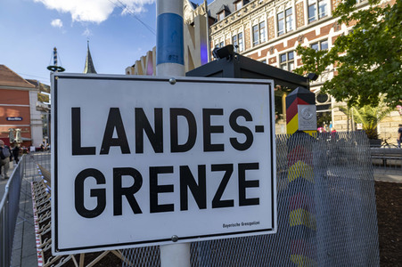 Aufbau für den Tag der Deutschen Einheit 2022 in Erfurt