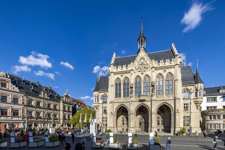 Aufbau für den Tag der Deutschen Einheit 2022 in Erfurt