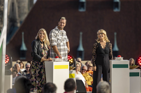 Aufbau für den Tag der Deutschen Einheit 2022 in Erfurt