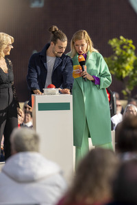 Aufbau für den Tag der Deutschen Einheit 2022 in Erfurt