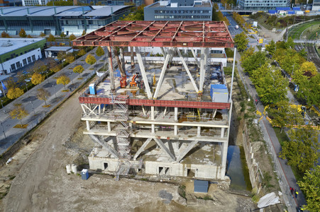 Umbau vom Niederländischen Pavillon in Hannover