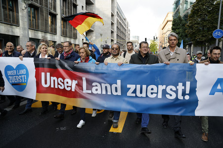 AfD-Demo gegen die die Regierungspolitik in der Energiekrise in Berlin