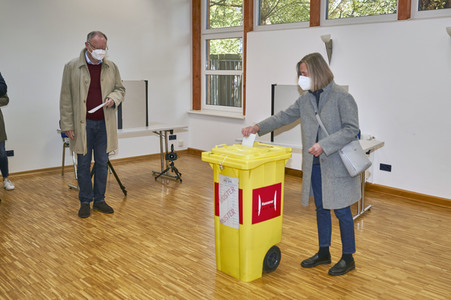 Stimmabgabe zur Landtagswahl 2022 in Hannover
