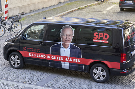 Wahlabend der niedersächsischen Landtagswahl 2022 in Hannover