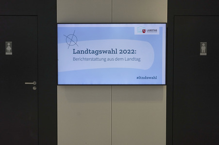 Wahlabend der niedersächsischen Landtagswahl 2022 in Hannover