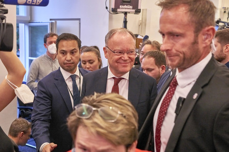 Wahlabend der niedersächsischen Landtagswahl 2022 in Hannover