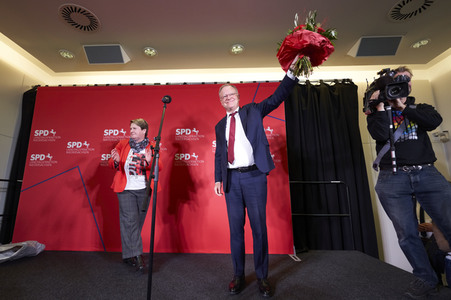 Wahlabend der niedersächsischen Landtagswahl 2022 in Hannover